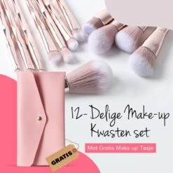 BeauRose Make Up Kwasten Set - Make Up Brush - Oogschaduw - Foundation Kwast - Poeder Kwast - Brush - Make Up - Cosmetica - Kwasten Set – Make Up Tasje - 12 Stuks 14 BeauRose Make Up Kwasten Set - Make Up Brush - Oogschaduw - Foundation Kwast - Poeder Kwast - Brush - Make Up - Cosmetica - Kwasten Set – Make Up Tasje - 12 Stuks -Cosmetisch Korting 1200x1200 610
