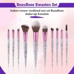 Make Up Kwasten Set - Make Up Brush - Oogschaduw - Foundation Kwast - Poeder Kwast - Brush - Make Up - Cosmetica - Kwasten Set – Make Up Tasje - 10 Stuks 14 Make Up Kwasten Set - Make Up Brush - Oogschaduw - Foundation Kwast - Poeder Kwast - Brush - Make Up - Cosmetica - Kwasten Set – Make Up Tasje - 10 Stuks -Cosmetisch Korting 1200x1200 619
