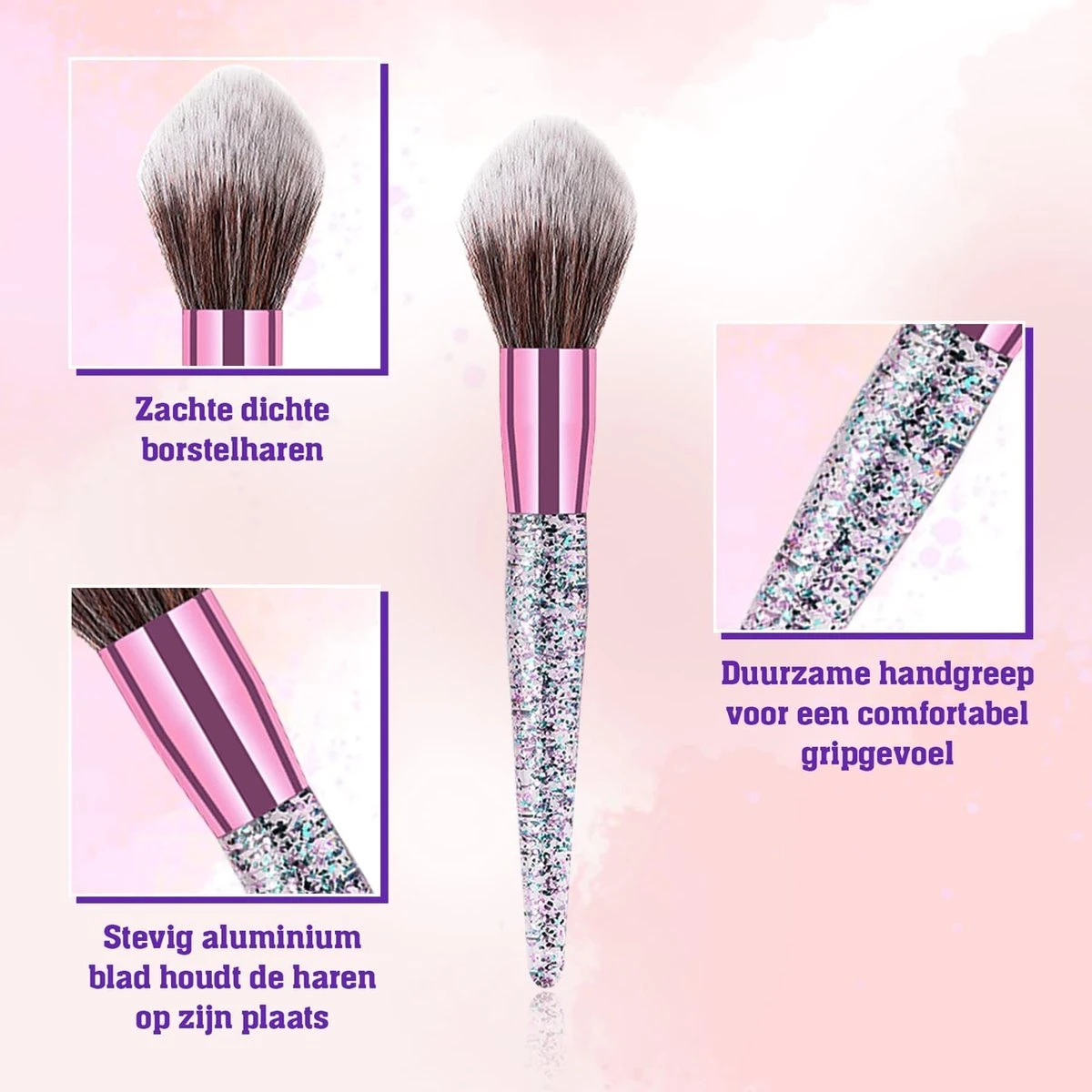 Make Up Kwasten Set - Make Up Brush - Oogschaduw - Foundation Kwast - Poeder Kwast - Brush - Make Up - Cosmetica - Kwasten Set – Make Up Tasje - 10 Stuks 6 Make Up Kwasten Set - Make Up Brush - Oogschaduw - Foundation Kwast - Poeder Kwast - Brush - Make Up - Cosmetica - Kwasten Set – Make Up Tasje - 10 Stuks - Afbeelding 6