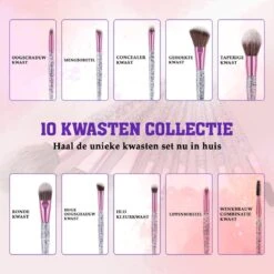 Make Up Kwasten Set - Make Up Brush - Oogschaduw - Foundation Kwast - Poeder Kwast - Brush - Make Up - Cosmetica - Kwasten Set – Make Up Tasje - 10 Stuks 18 Make Up Kwasten Set - Make Up Brush - Oogschaduw - Foundation Kwast - Poeder Kwast - Brush - Make Up - Cosmetica - Kwasten Set – Make Up Tasje - 10 Stuks -Cosmetisch Korting 1200x1200 623