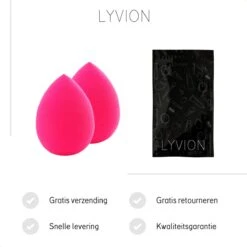 LYVION Make-up Blender Roze - Powder Puff Sponsje - Blending Foundation Pink - Set Van 2 9 LYVION Make-up Blender Roze - Powder Puff Sponsje - Blending Foundation Pink - Set Van 2 -Cosmetisch Korting 1200x1200 705