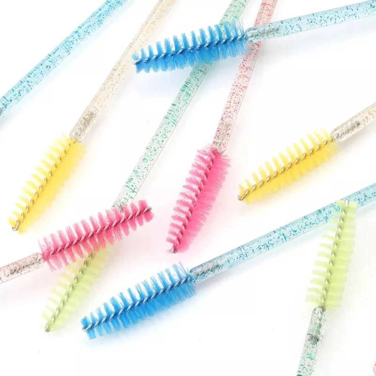 Wegwerp Wimper En Wenkbrauw Borsteltjes - Mascara Borsteltjes - 10 Stuks - Zwart Glitter 3 Wegwerp Wimper En Wenkbrauw Borsteltjes - Mascara Borsteltjes - 10 Stuks - Zwart Glitter - Afbeelding 3