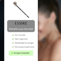 Essire Luxe Wenkbrauw Borstel - Wimperborstel - Wimperkam - 3-in-1 -Cosmetisch Korting 1200x1200 726