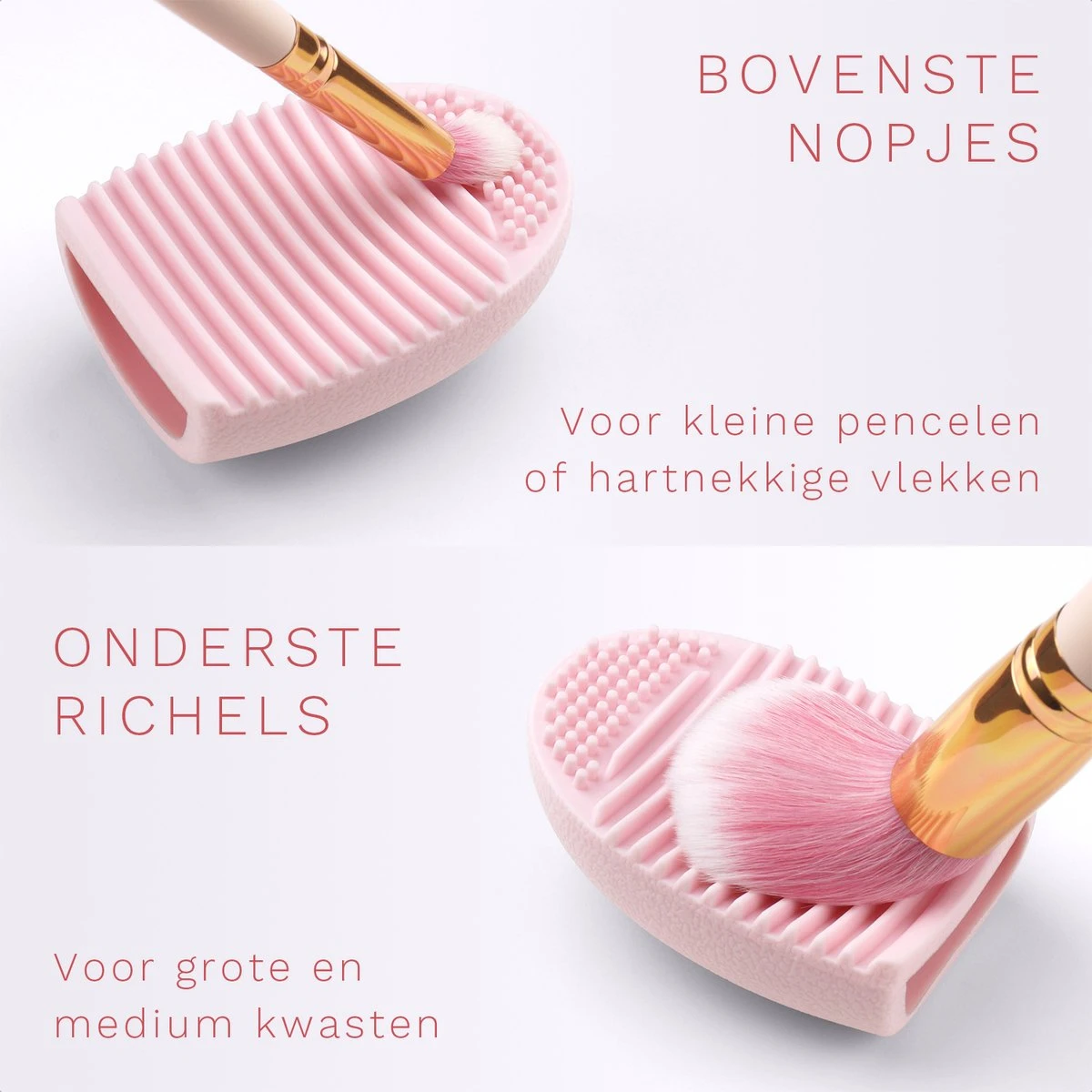 Make Up Kwasten Reiniger - Brush Cleaner - Roze 2 Make Up Kwasten Reiniger - Brush Cleaner - Roze - Afbeelding 2