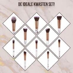 Luxe Make Up Kwasten Set - Make Up Brush - Oogschaduw – Beauty - Foundation Kwast - Poederkwast - Brush - Make Up - Cosmetica - Kwasten Set – Make Up Etui - Make Up Penselen Set – Make Up Set -Cosmetisch Korting 1200x1200 784