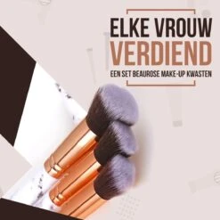 Luxe Make Up Kwasten Set - Make Up Brush - Oogschaduw – Beauty - Foundation Kwast - Poederkwast - Brush - Make Up - Cosmetica - Kwasten Set – Make Up Etui - Make Up Penselen Set – Make Up Set -Cosmetisch Korting 1200x1200 786
