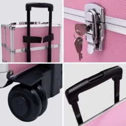 TecTake Cosmetica Koffer Met 3 Etages - Roze - Make-up Koffer -Cosmetisch Korting 1200x1200 793