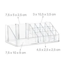 Relaxdays Make-up Organizer Klein - Stapelbaar - Sieradendoosje - Cosmetica - Opbergbox - Doorzichtig -Cosmetisch Korting 1200x1200 799