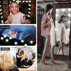 Gadgy Hollywood Spiegel Met Verlichting – Spiegel Met Licht - 10 LED Lampen - Dimbaar (SPIEGEL NIET INBEGREPEN) -Cosmetisch Korting 1200x1200 828