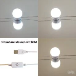 Gadgy Hollywood Spiegel Met Verlichting – Spiegel Met Licht - 10 LED Lampen - Dimbaar (SPIEGEL NIET INBEGREPEN) -Cosmetisch Korting 1200x1200 829