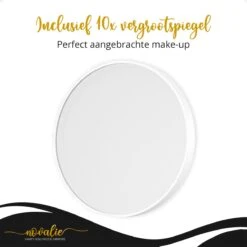 Novalie Hollywood Spiegel Met Verlichting - 65 Cm X 50 Cm - Make Up Spiegel Met Led Lampen – Visagie – Dimbaar / 3 Lichtstanden – Voor Hem / Haar Cadeau – 10x Vergroting – Met Tru-Daylight Verlichting – Wit -Cosmetisch Korting 1200x1200 835