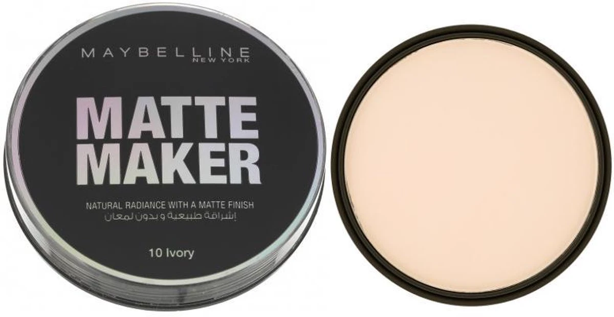 Maybelline Matte Maker Mattifying Powder - 10 Classic Ivory 2 Maybelline Matte Maker Mattifying Powder - 10 Classic Ivory - Afbeelding 2