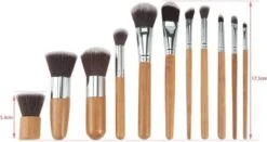 10-delig Bamboe Make-up Geschenkset- Make-up Kwasten - Make Up Brush- Poederkwast -Make Up Penselen Set -Foundation Kwast- Poeder Kwast- Concealer Brush- Lip Brush -Cosmetisch Korting 1200x635