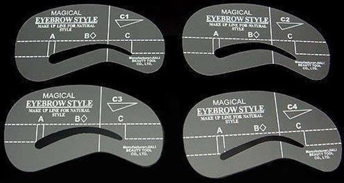 4 Stuks Wenkbrauw Mal - Template - Makeup - Sjabloon - Wenkbrauwpotlood 3 4 Stuks Wenkbrauw Mal - Template - Makeup - Sjabloon - Wenkbrauwpotlood - Afbeelding 3