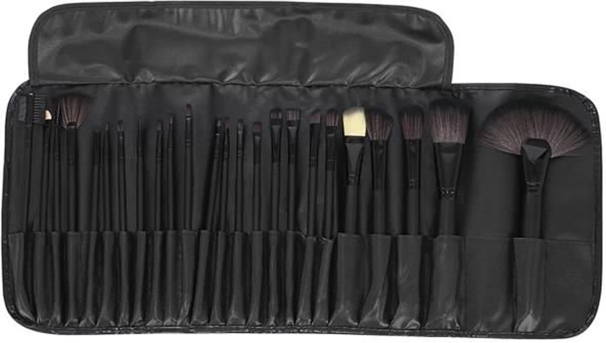 Make-up Kwasten Set - Professionele Kwasten - 24-delig Met Tasje - Cosmetica Kwasten - Zwart - Rheme 9 Make-up Kwasten Set - Professionele Kwasten - 24-delig Met Tasje - Cosmetica Kwasten - Zwart - Rheme - Afbeelding 9