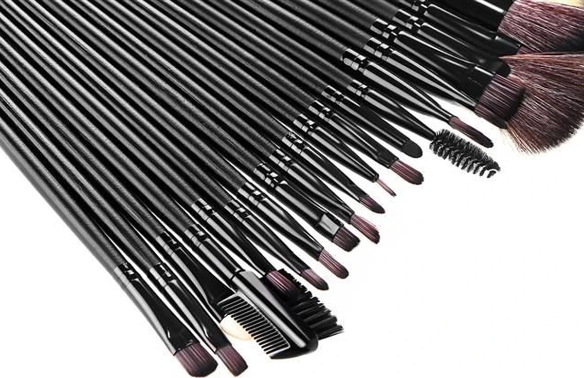 Make-up Kwasten Set - Professionele Kwasten - 24-delig Met Tasje - Cosmetica Kwasten - Zwart - Rheme 12 Make-up Kwasten Set - Professionele Kwasten - 24-delig Met Tasje - Cosmetica Kwasten - Zwart - Rheme - Afbeelding 12