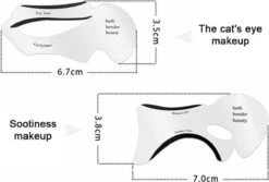 GEAR 3000® Eyeliner Stempel - Stamp - Stencil - Wing - Sjabloon - Smokey Eyes - Herbruikbaar 2 Stuks -Cosmetisch Korting 1200x813