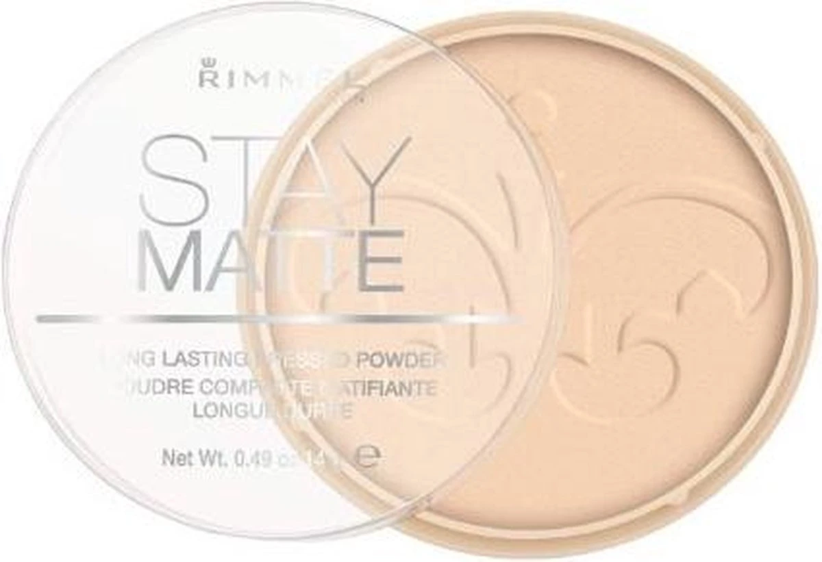 Rimmel London Stay Matte Pressed Powder - 001 Transparent - Powder 13 Rimmel London Stay Matte Pressed Powder - 001 Transparent - Powder - Afbeelding 13