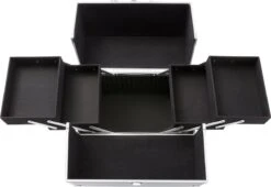 AREBOS Cosmetica Koffer - Beauty Case - Cosmetica Trolley - 15 L - Zilber -Cosmetisch Korting 1200x826 1