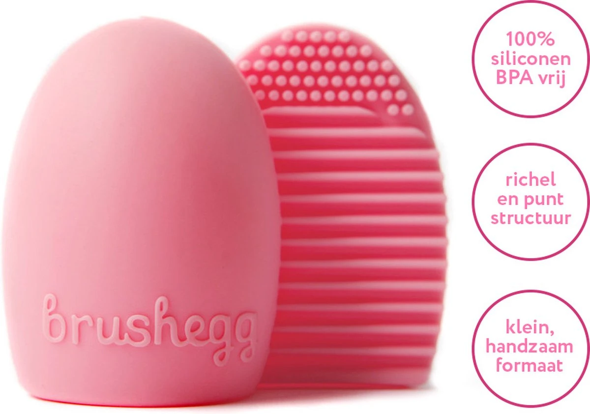 Make Up Kwasten Reiniger - Egg Roze - BrushEgg - Kwastenreiniger 3 Make Up Kwasten Reiniger - Egg Roze - BrushEgg - Kwastenreiniger - Afbeelding 3