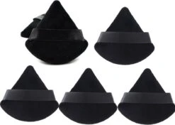 WiseGoods Luxe Poeder Spons Set - Beauty Blender - Sponsjes Make Up - Make-Up Accessoires - Makeup Tools - Verzorging - Zwart 5st