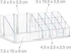Relaxdays Make-up Organizer - Tweedelig - Cosmetica Opbergdoos - Transparant -Cosmetisch Korting 1200x892 1