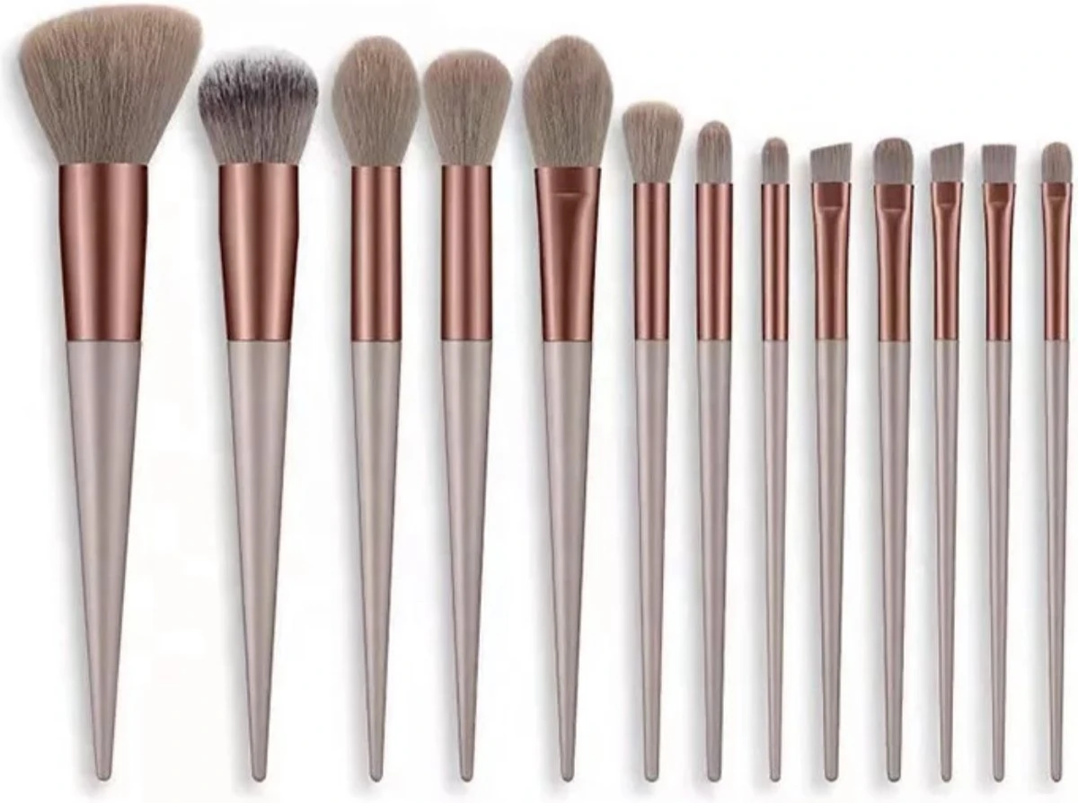 Without Lemons - Make Up Borstel - Kwasten - Set Van 13 - Brushes - Bruin/donkerroze - Vegan 2 Without Lemons - Make Up Borstel - Kwasten - Set Van 13 - Brushes - Bruin/donkerroze - Vegan - Afbeelding 2
