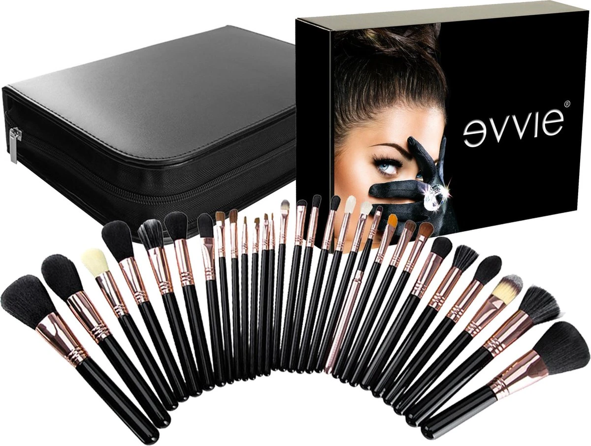 Evvie Professionele 29-delige Make-up Kwasten Set Deluxe Visagie Kwastenset 1 Evvie Professionele 29-delige Make-up Kwasten Set Deluxe Visagie Kwastenset