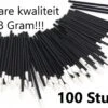 Lipgloss Borsteltjes - Oogschaduw Borsteltjes - Lipbrush - Lipgloss Applicators -Lippenstift & Oogschaduw & Lipgloss Brushes Kwasten - 100 Stuks - Zwart