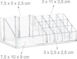 Relaxdays Make-up Organizer - Tweedelig - Cosmetica Opbergdoos - Transparant -Cosmetisch Korting 1200x918 1