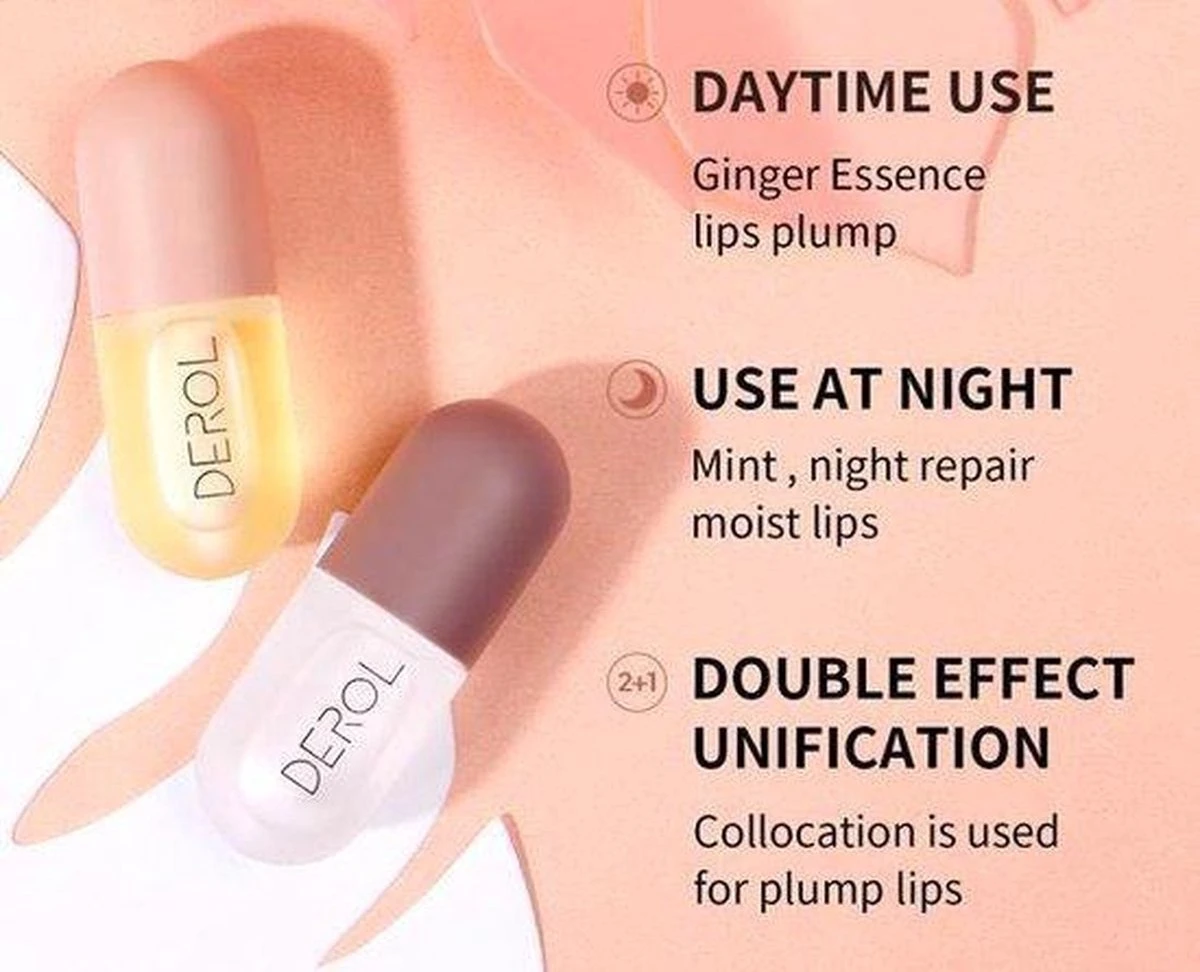 2 Stuks DAG En Nacht Lip Plumpers | Natuurlijke Lip Plumpers | 50% Vollere Lippen In 2 Min | Lip Filler | Lipgloss | Lip Maximizer | Cadeautip | In Een Schattige Cadeauverpakking! 3 2 Stuks DAG En Nacht Lip Plumpers | Natuurlijke Lip Plumpers | 50% Vollere Lippen In 2 Min | Lip Filler | Lipgloss | Lip Maximizer | Cadeautip | In Een Schattige Cadeauverpakking! - Afbeelding 3