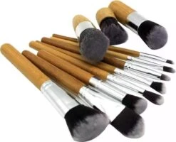10-delig Bamboe Make-up Geschenkset- Make-up Kwasten - Make Up Brush- Poederkwast -Make Up Penselen Set -Foundation Kwast- Poeder Kwast- Concealer Brush- Lip Brush -Cosmetisch Korting 1200x974
