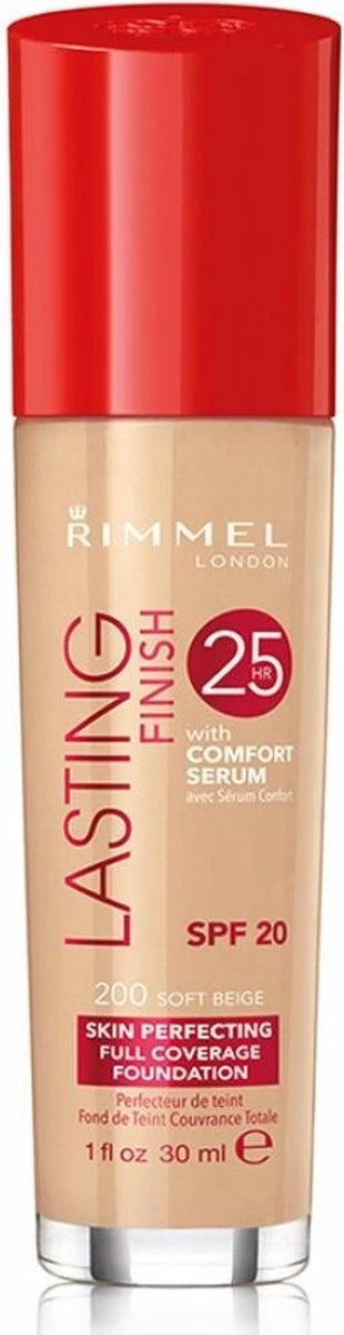 Rimmel London Lasting Finish Foundation - 200 Soft Beige 11 Rimmel London Lasting Finish Foundation - 200 Soft Beige - Afbeelding 11