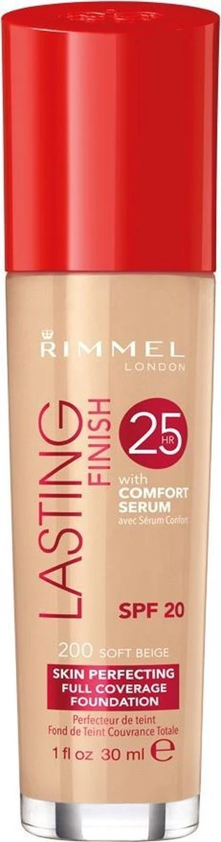 Rimmel London Lasting Finish Foundation - 200 Soft Beige 1 Rimmel London Lasting Finish Foundation - 200 Soft Beige