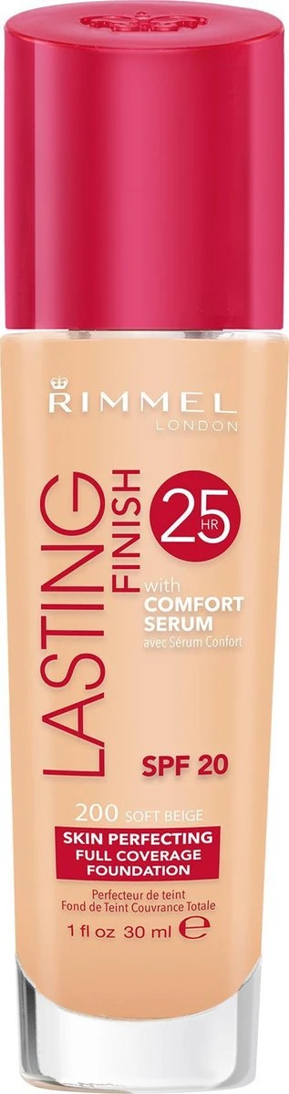 Rimmel London Lasting Finish Foundation - 200 Soft Beige 13 Rimmel London Lasting Finish Foundation - 200 Soft Beige - Afbeelding 13
