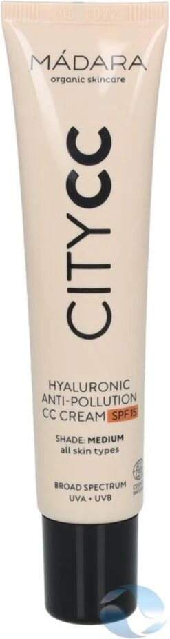 MÁDARA Anti-Pollution CC Cream SPF15 Medium Beige 40ml - Hyaluronzuur -UVA/UVB -Cosmetisch Korting 320x1200 2