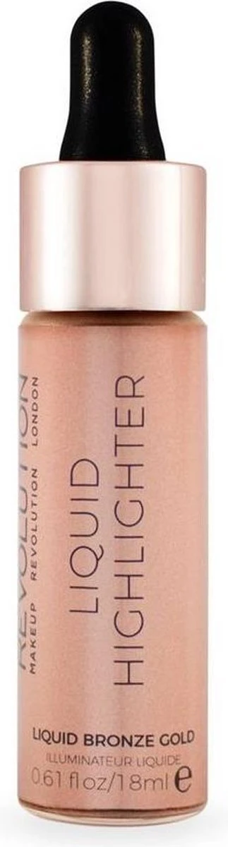 Makeup Revolution - Liquid Highlighter - Bronze Gold 2 Makeup Revolution - Liquid Highlighter - Bronze Gold - Afbeelding 2