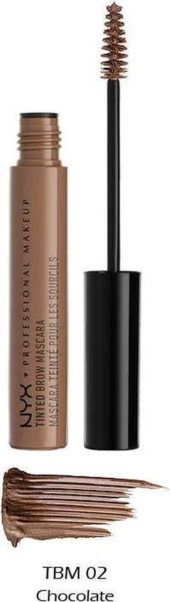 NYX Professional Makeup Tinted Brow Mascara - Chocolate TBM02 - Wenkbrauwgel 6 NYX Professional Makeup Tinted Brow Mascara - Chocolate TBM02 - Wenkbrauwgel - Afbeelding 6