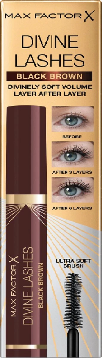 Max Factor Divine Lashes Mascara - 002 Black Brown 2 Max Factor Divine Lashes Mascara - 002 Black Brown - Afbeelding 2