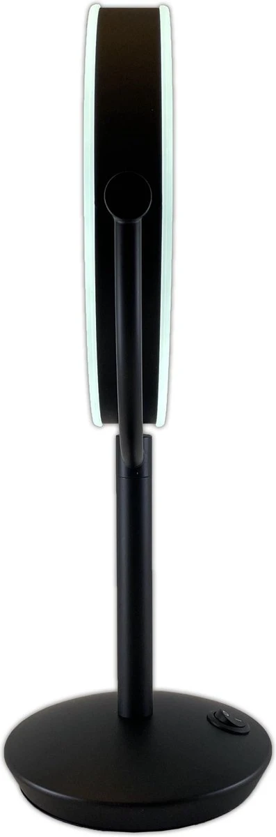 Metalen Verlichte Make-up LED Spiegel Mat Zwart 10x Vergroting 19cm Doorsnee, Inculsief 4x AA Batterijen En USB Stroomkabel 3 Metalen Verlichte Make-up LED Spiegel Mat Zwart 10x Vergroting 19cm Doorsnee, Inculsief 4x AA Batterijen En USB Stroomkabel - Afbeelding 3