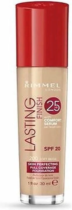 Rimmel London Lasting Finish Foundation - 200 Soft Beige 30 Rimmel London Lasting Finish Foundation - 200 Soft Beige -Cosmetisch Korting 410x1200