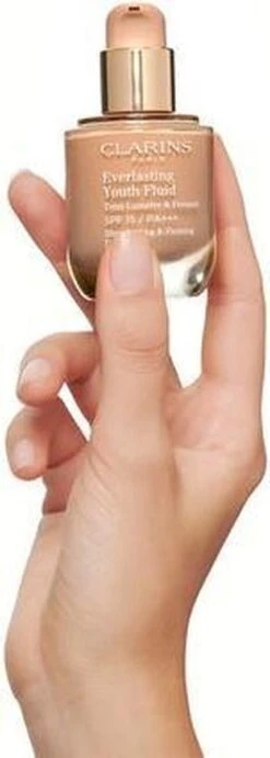 Clarins Everlasting Youth Fluid Illuminating & Firming Foundation - 110 Honey - Foundation - 30 Ml -Cosmetisch Korting 429x1200