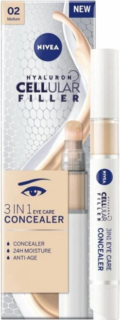 NIVEA Cellular Filler 3 In 1 Oogconcealermake-up 4 Ml -Cosmetisch Korting 452x1200