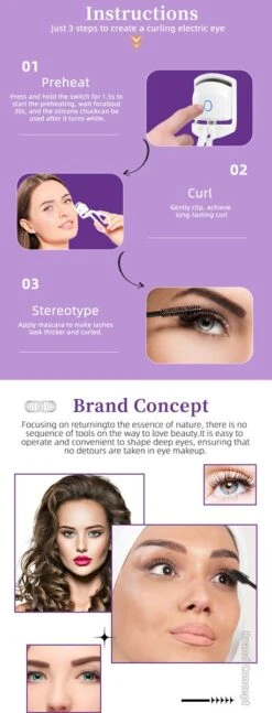 BeautyTech Elektrische Wimperkruller/Wimperkrultang - Roze - Oplaadbaar - Beauty - Verzorging - Make Up -Cosmetisch Korting 458x1200 4