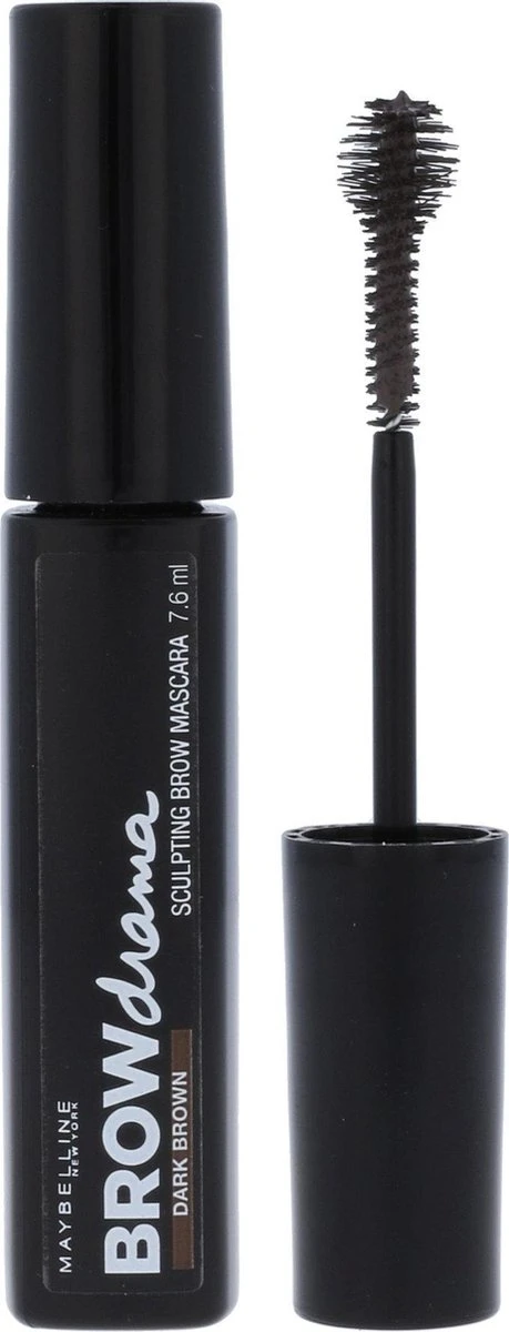 Maybelline Brow Drama Sculpting Wenkbrauw Mascara - Dark Brown 6 Maybelline Brow Drama Sculpting Wenkbrauw Mascara - Dark Brown - Afbeelding 6