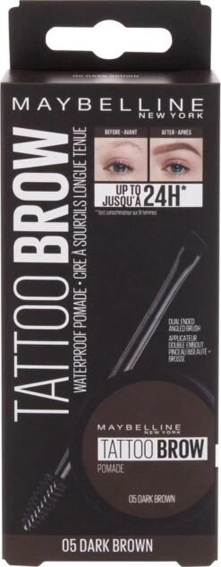 Maybelline Tattoo Brow Lasting Color Pomade - 05 Dark Brown 8 Maybelline Tattoo Brow Lasting Color Pomade - 05 Dark Brown -Cosmetisch Korting 468x1200 3