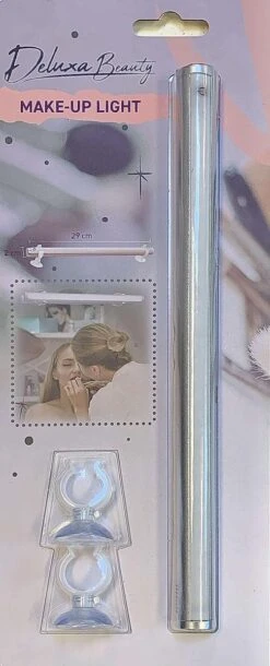 Deluxa Make-up Licht - Make-up Lamp - Make-up Licht Voor Spiegel - Spiegel Licht Met Zuignappen - 29 Cm X 2 Cm