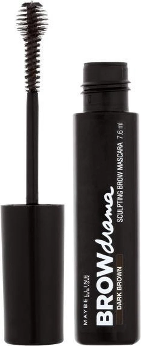 Maybelline Brow Drama Sculpting Wenkbrauw Mascara - Dark Brown 11 Maybelline Brow Drama Sculpting Wenkbrauw Mascara - Dark Brown - Afbeelding 11