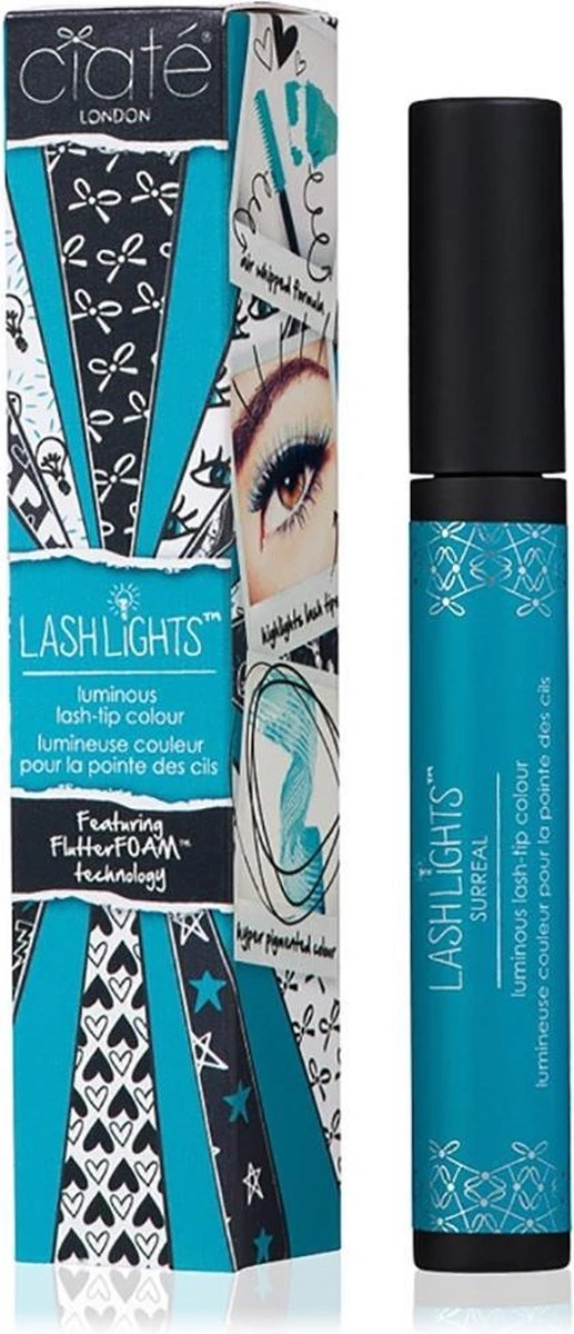 Ciaté Lashlights Surreal Aqua Blue Mascara 6.5ml 2 Ciaté Lashlights Surreal Aqua Blue Mascara 6.5ml - Afbeelding 2