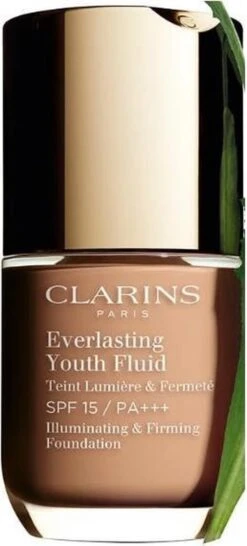Clarins Everlasting Youth Fluid Illuminating & Firming Foundation - 110 Honey - Foundation - 30 Ml -Cosmetisch Korting 543x1200